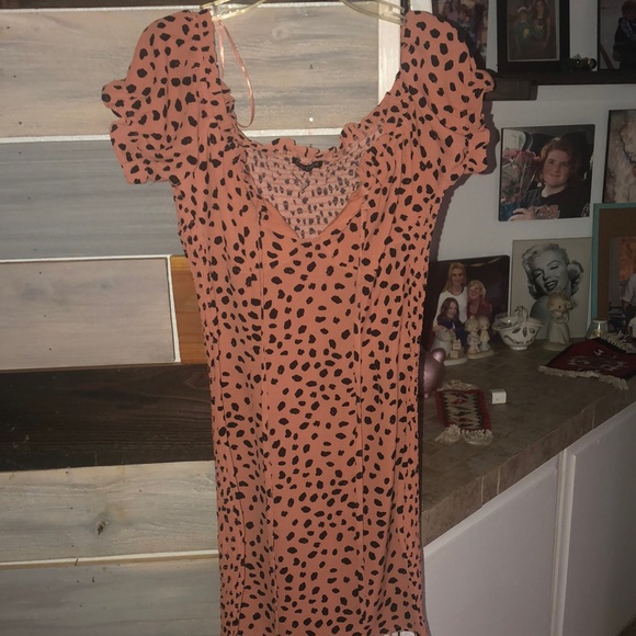 Peach Color Sexy Summer Dress - Picture 4 of 11